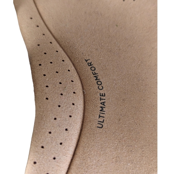 Clarks Collection Leather/Textile Cork Wedges Rose Erin Pink Floral - 12W - Picture 10 of 12